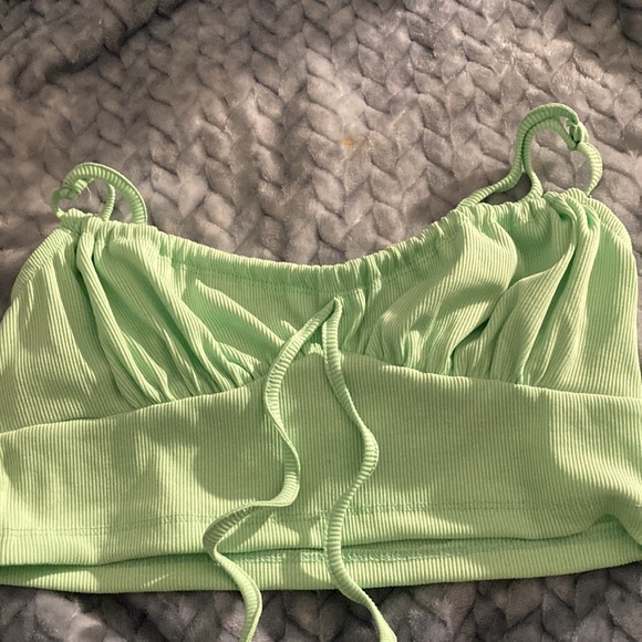 The brand is SHEIN, the color is a light mint green , the size is a small. - Picture 3 of 3